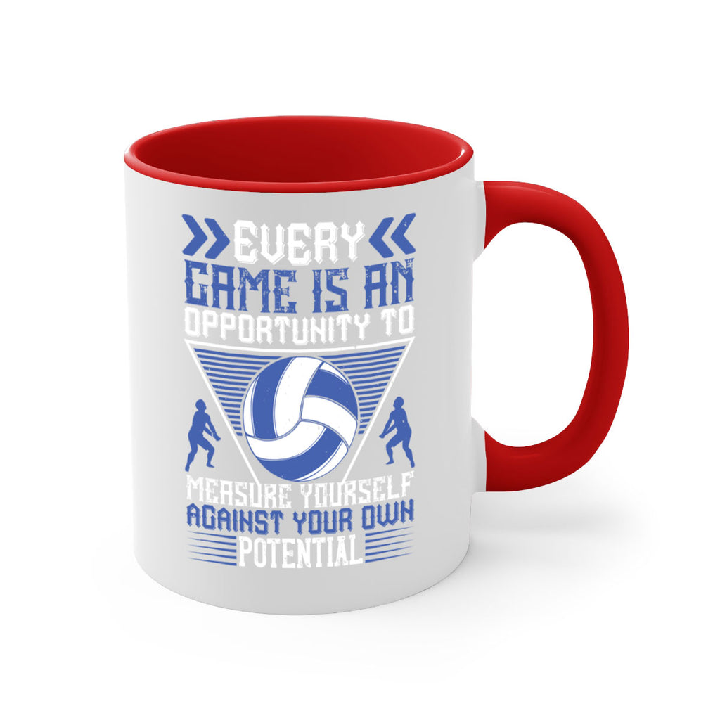 Every game is an opportunity to measure yourself against your own potential Style 1261#- volleyball-Mug / Coffee Cup