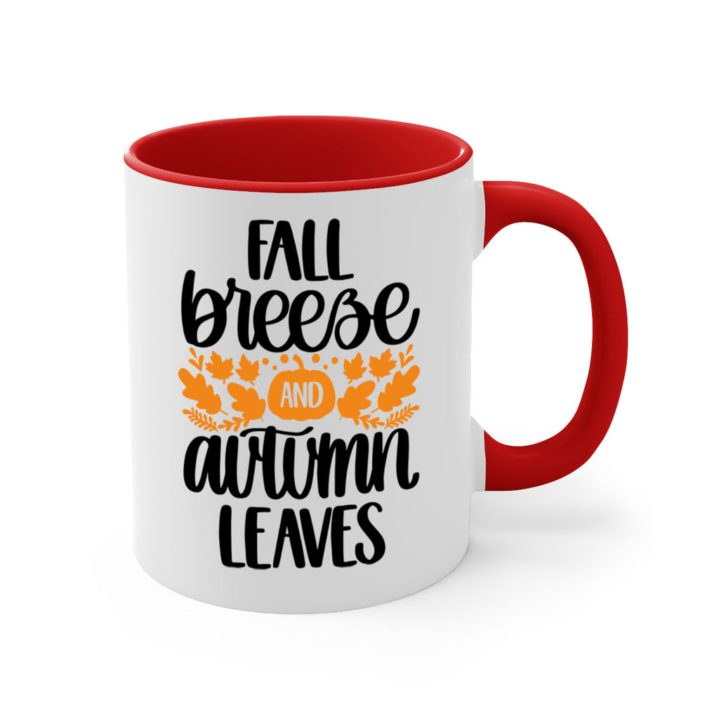 Fall Breezy And Autumn Leaves 482#- fall-Mug / Coffee Cup