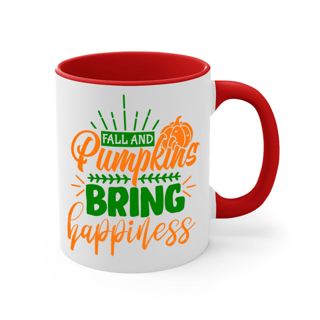 Fall and Pumpkins Bring Happiness 85#- fall-Mug / Coffee Cup