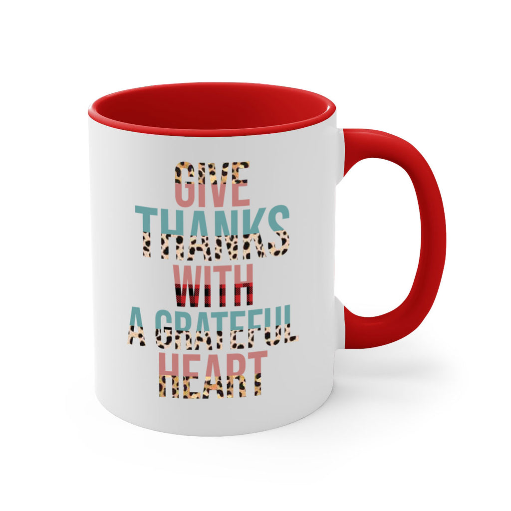 Give thanks with a grateful heart 195#- fall-Mug / Coffee Cup