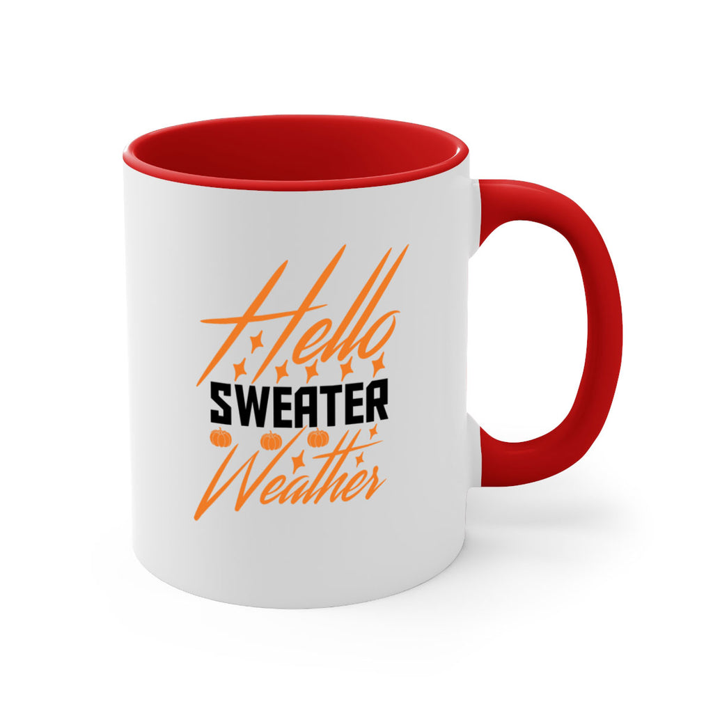 Hello Sweater Weather 295#- fall-Mug / Coffee Cup