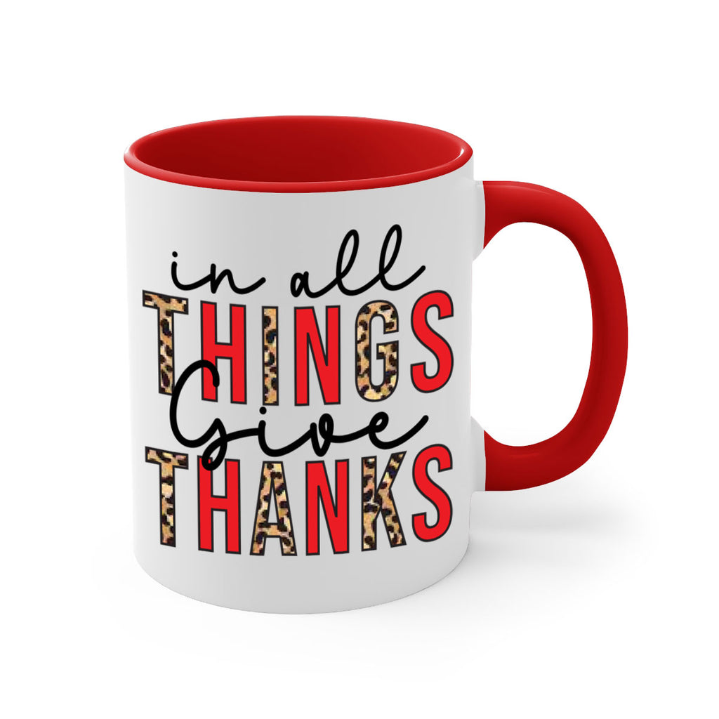 In all things give thanks 352#- fall-Mug / Coffee Cup