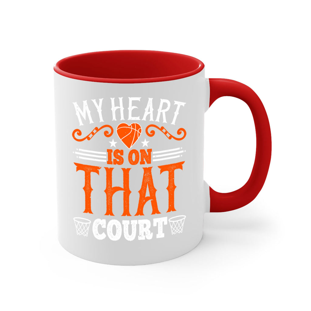 My heart is on that court 1827#- basketball-Mug / Coffee Cup
