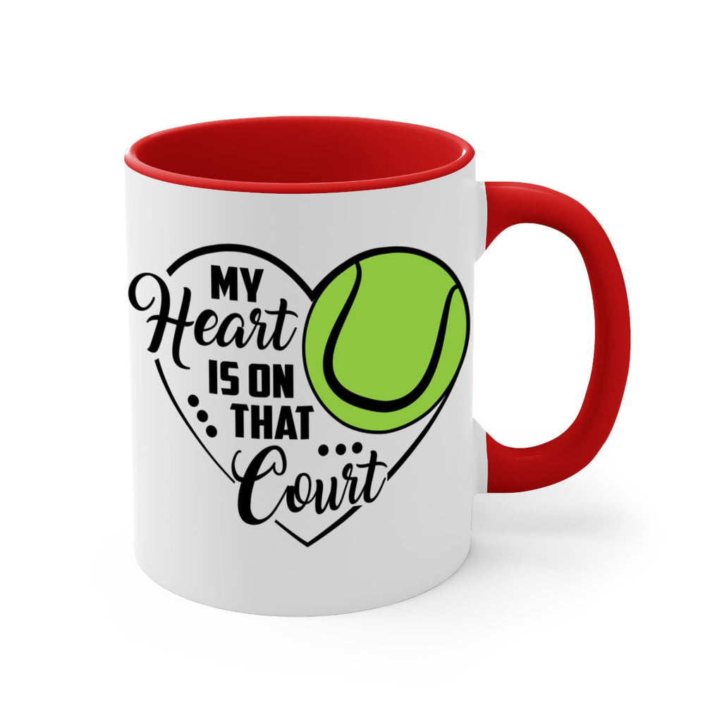 My heart is on that court 640#- tennis-Mug / Coffee Cup