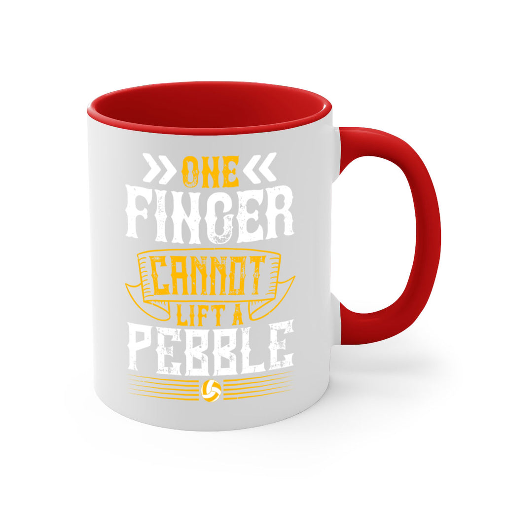 One finger cannot lift a pebble Style 611#- volleyball-Mug / Coffee Cup