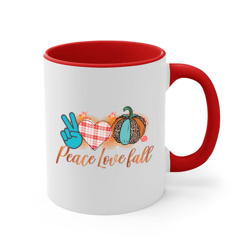 Peace Love Fall 466#- fall-Mug / Coffee Cup