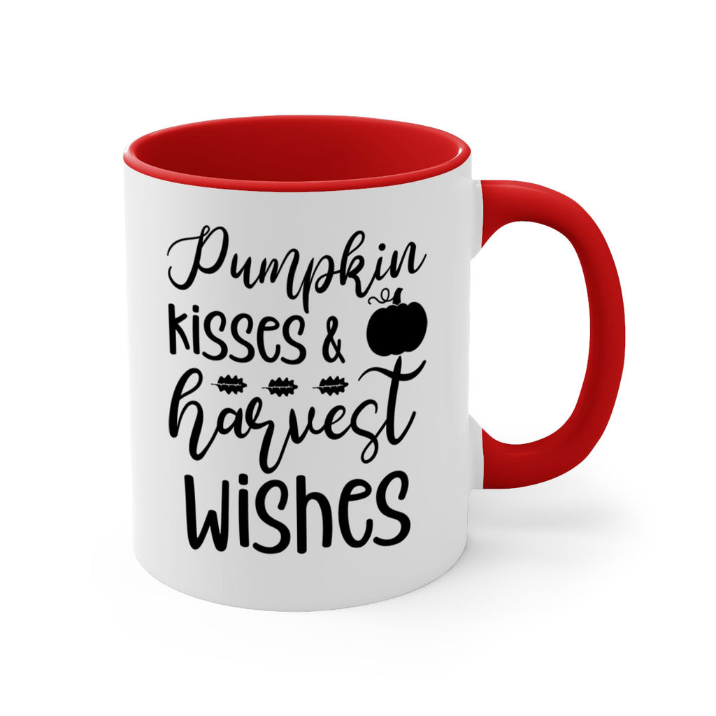 Pumpkin Kisses Harvest Wishes 525#- fall-Mug / Coffee Cup