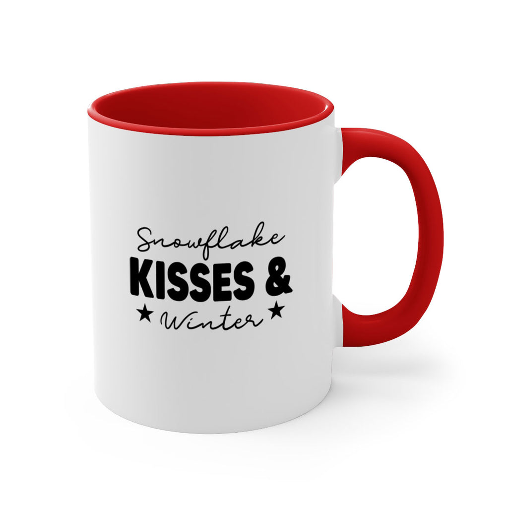 Snowflake Kisses Winter374#- winter-Mug / Coffee Cup