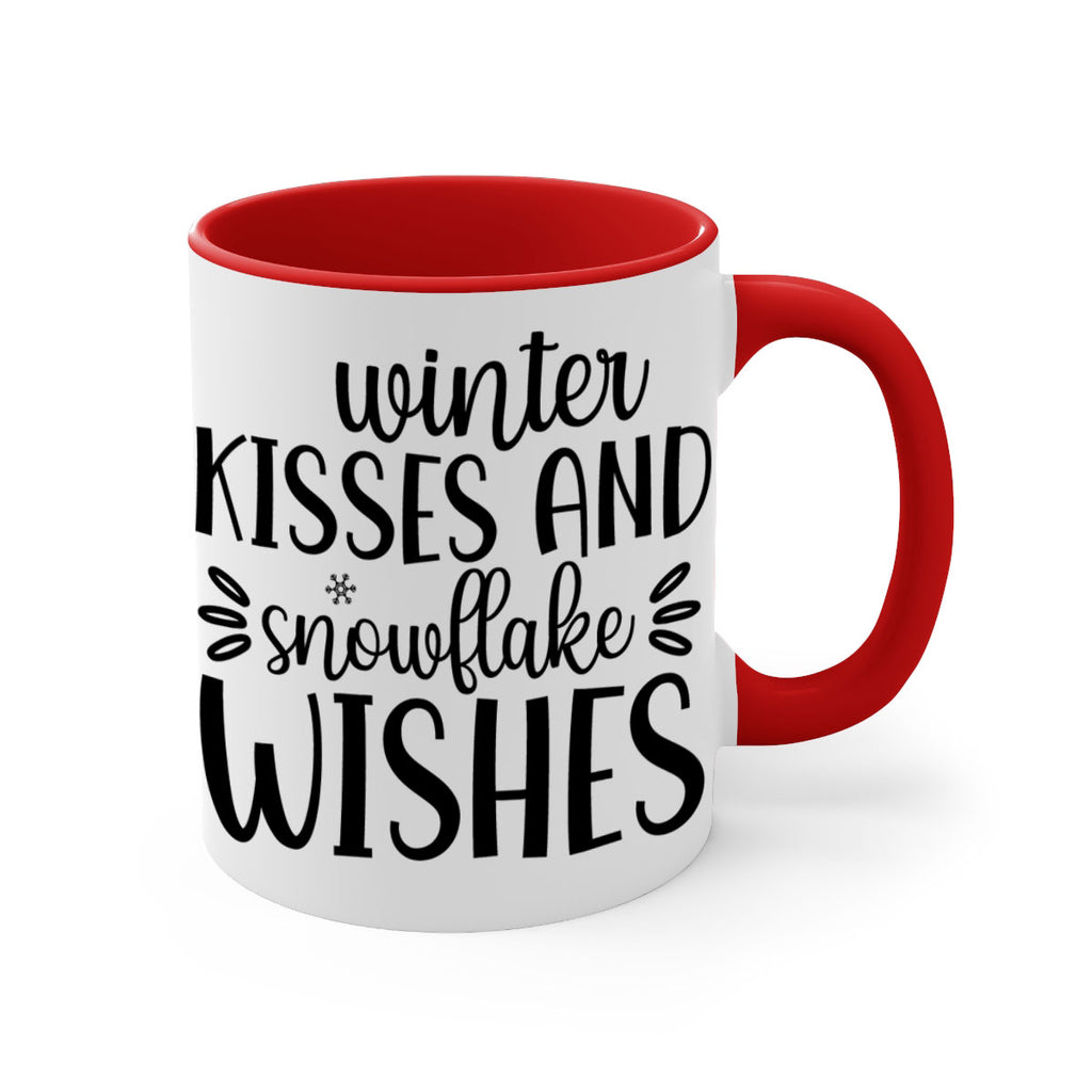 Winter Kisses And Snowflake Wishes517#- winter-Mug / Coffee Cup