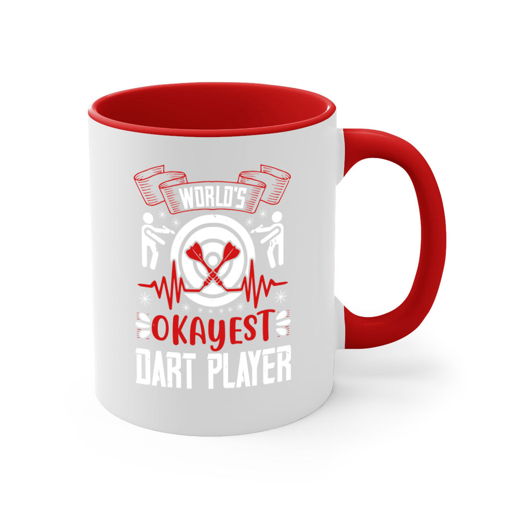 Worlds okayest dart player 1735#- darts-Mug / Coffee Cup