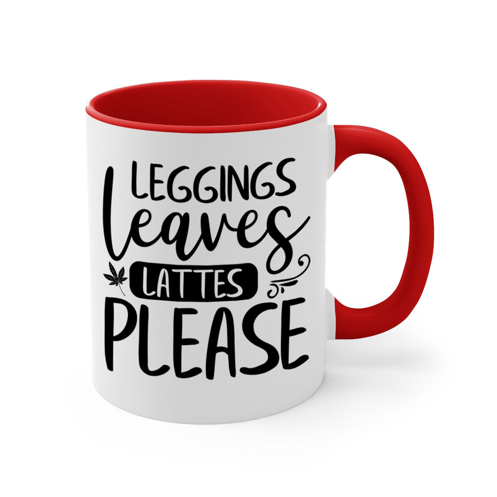 leggings leaves lattes please 396#- fall-Mug / Coffee Cup