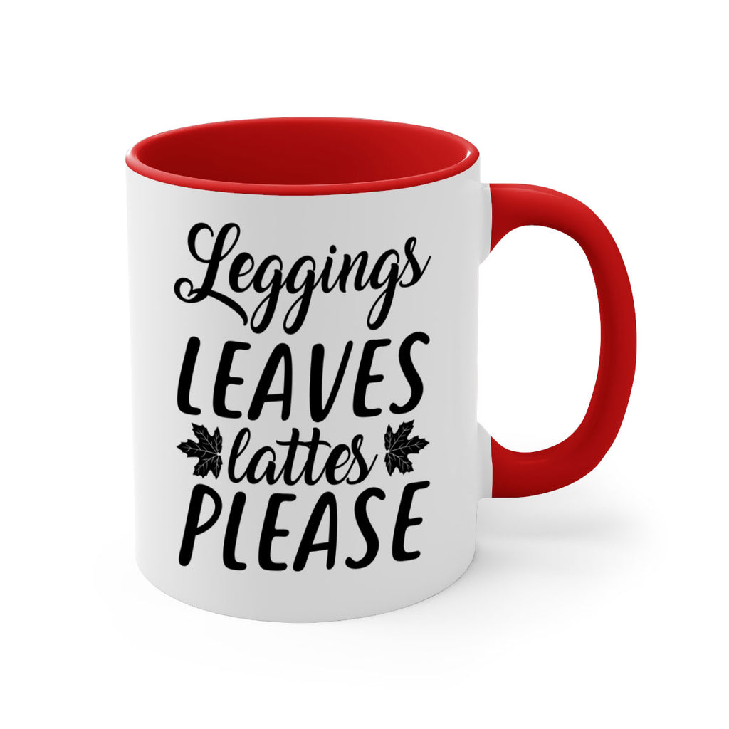 leggings leaves lattes please 397#- fall-Mug / Coffee Cup