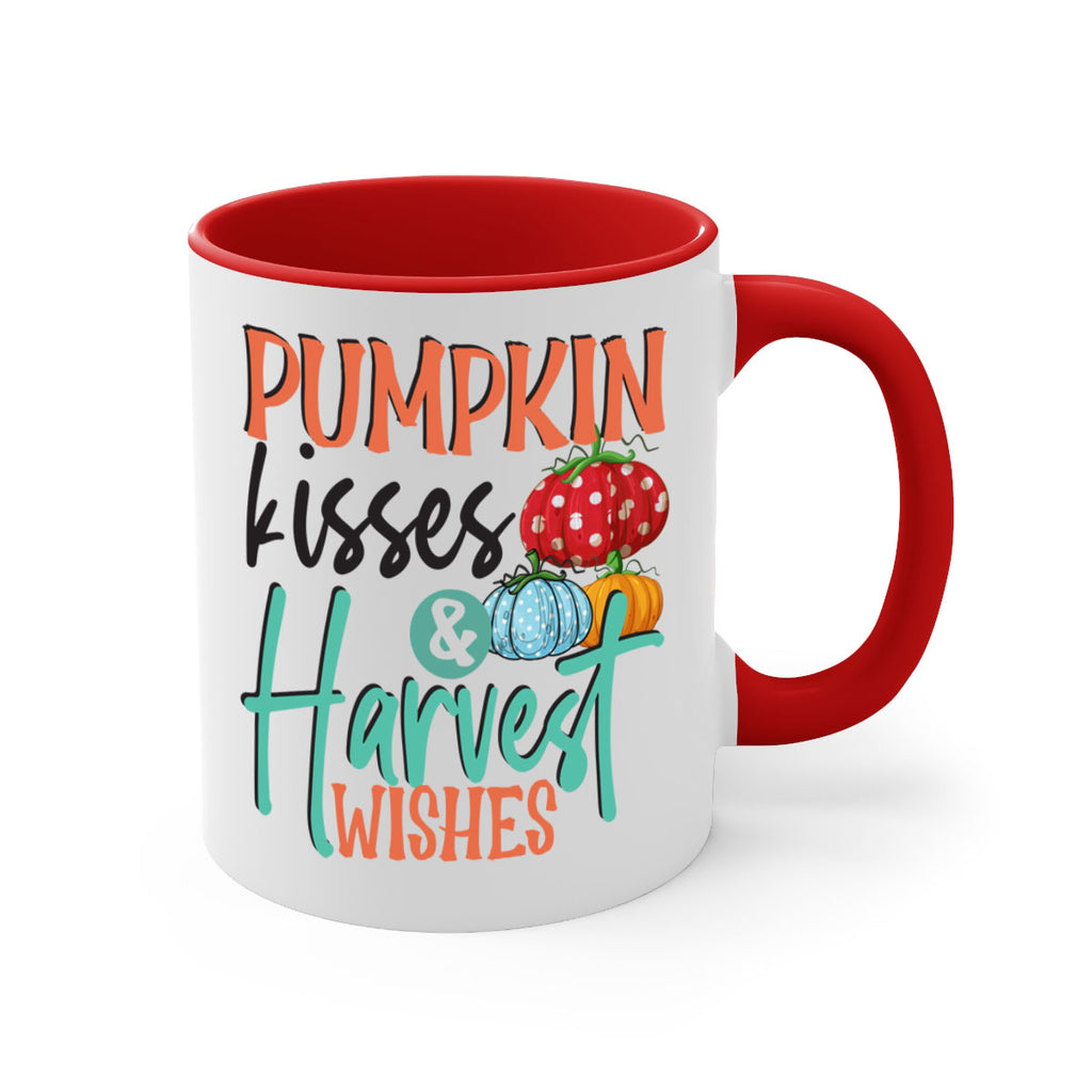 pumpkin kisses harvest wishes 526#- fall-Mug / Coffee Cup