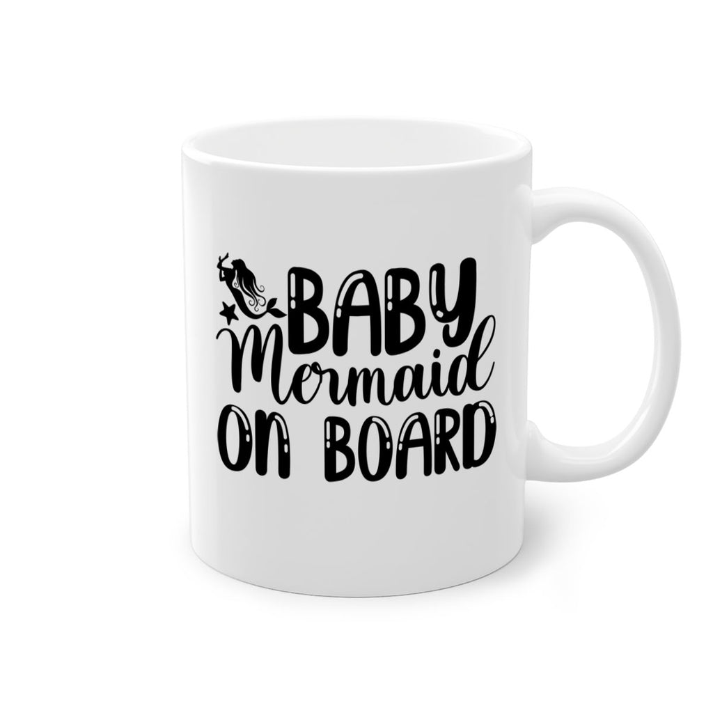 Baby Mermaid on Board 35#- mermaid-Mug / Coffee Cup