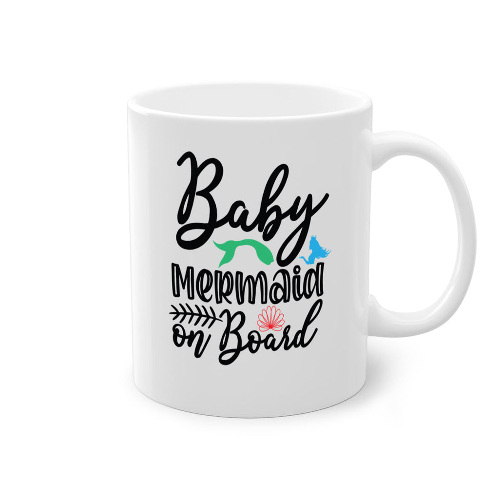 Baby Mermaid on Board 38#- mermaid-Mug / Coffee Cup