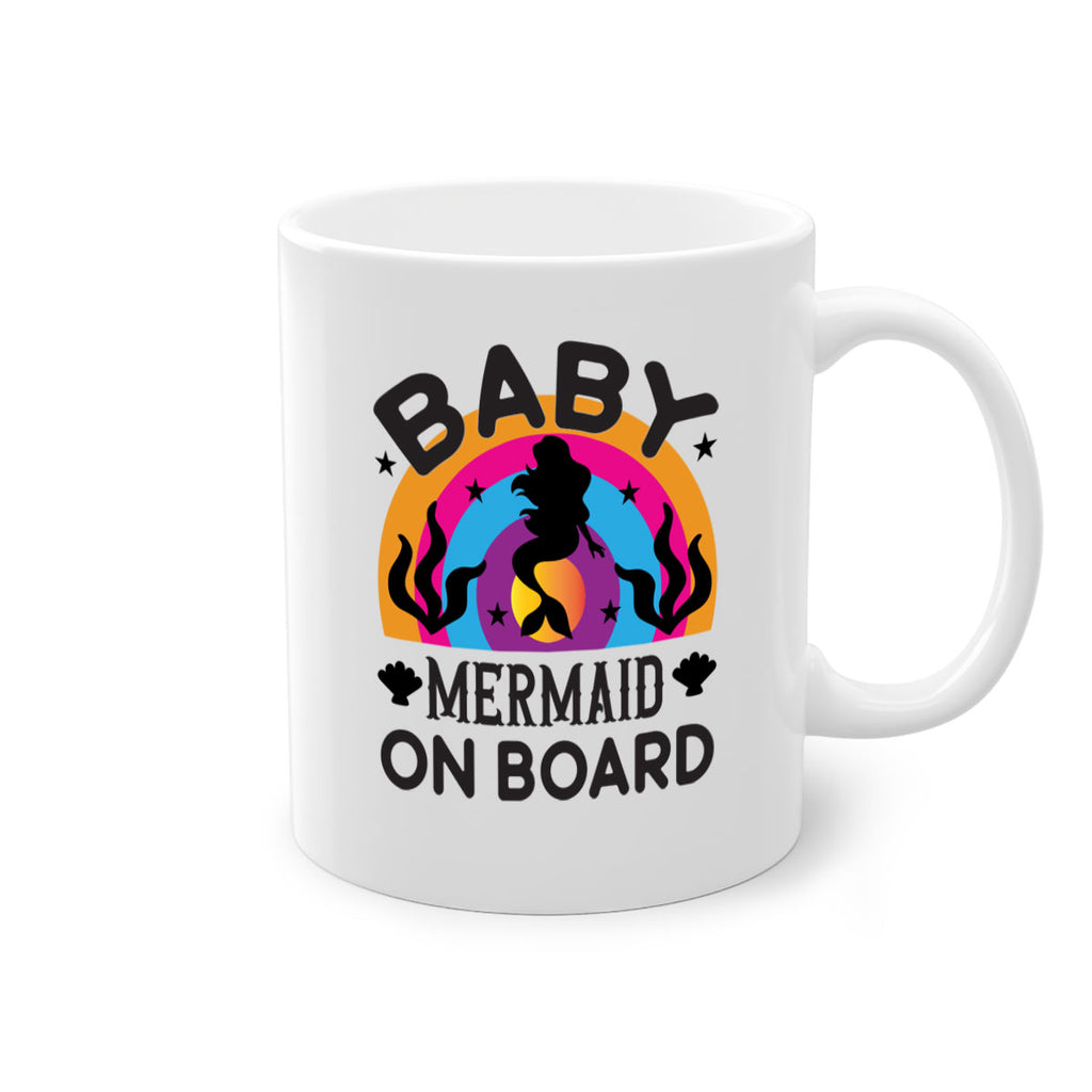 Baby mermaid on board 37#- mermaid-Mug / Coffee Cup