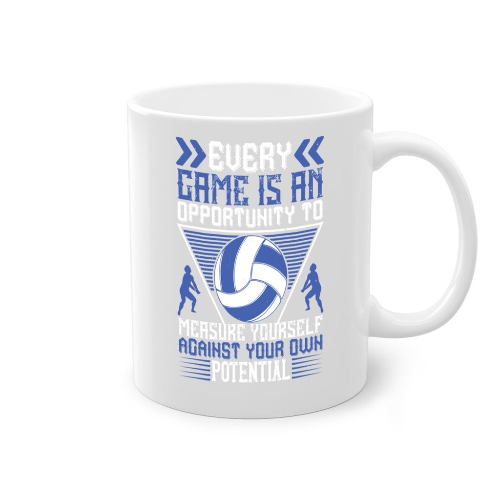 Every game is an opportunity to measure yourself against your own potential Style 1261#- volleyball-Mug / Coffee Cup