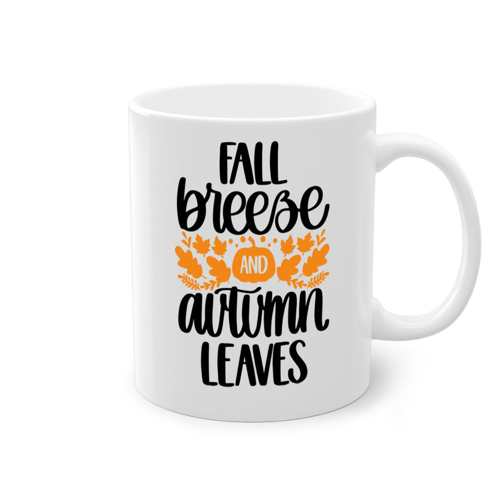 Fall Breezy And Autumn Leaves 482#- fall-Mug / Coffee Cup