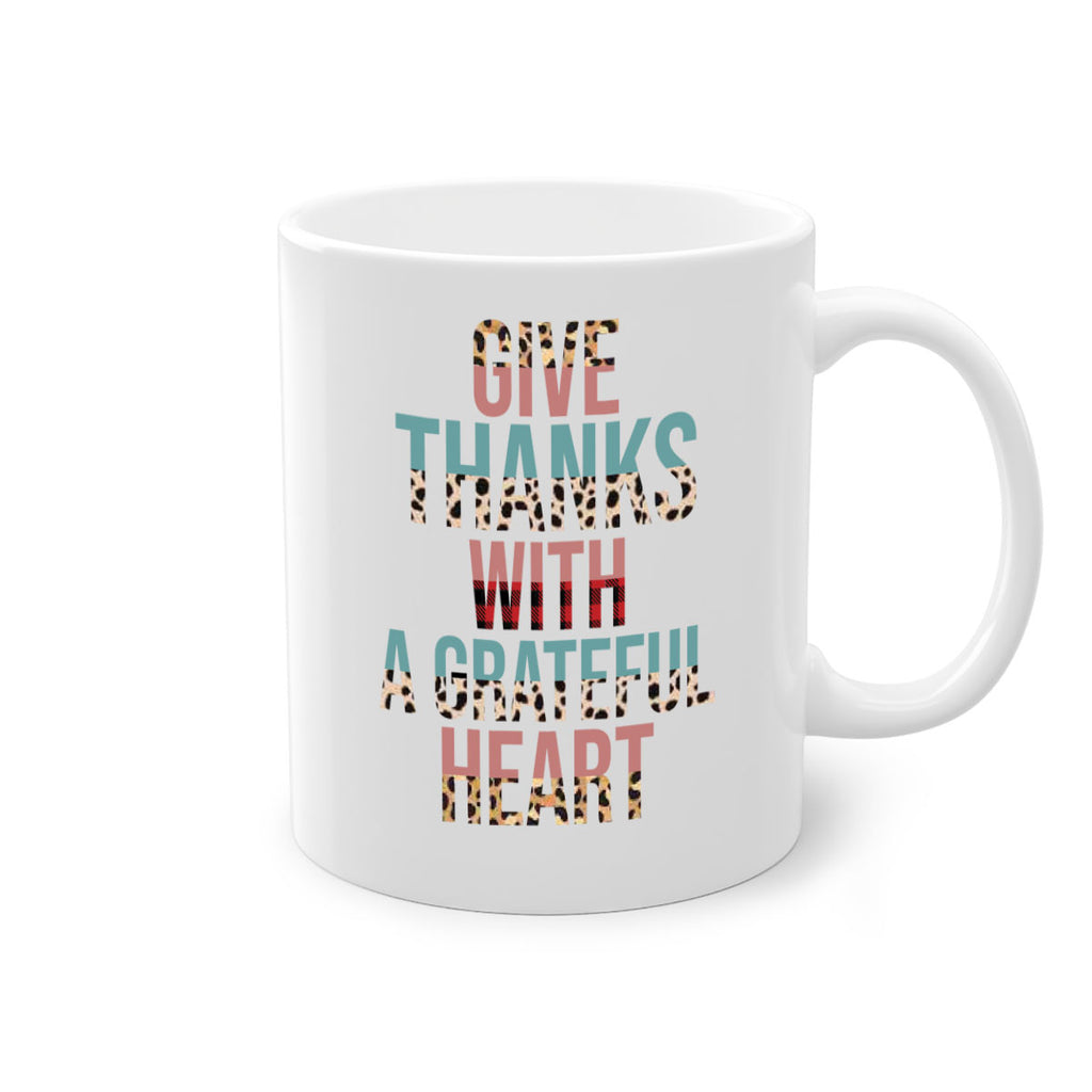 Give thanks with a grateful heart 195#- fall-Mug / Coffee Cup