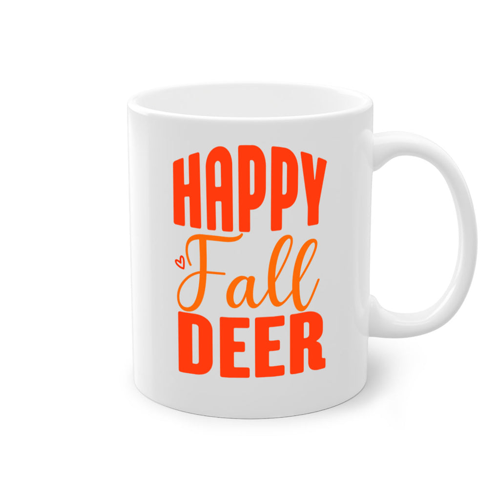 Happy Fall Deer Design 218#- fall-Mug / Coffee Cup