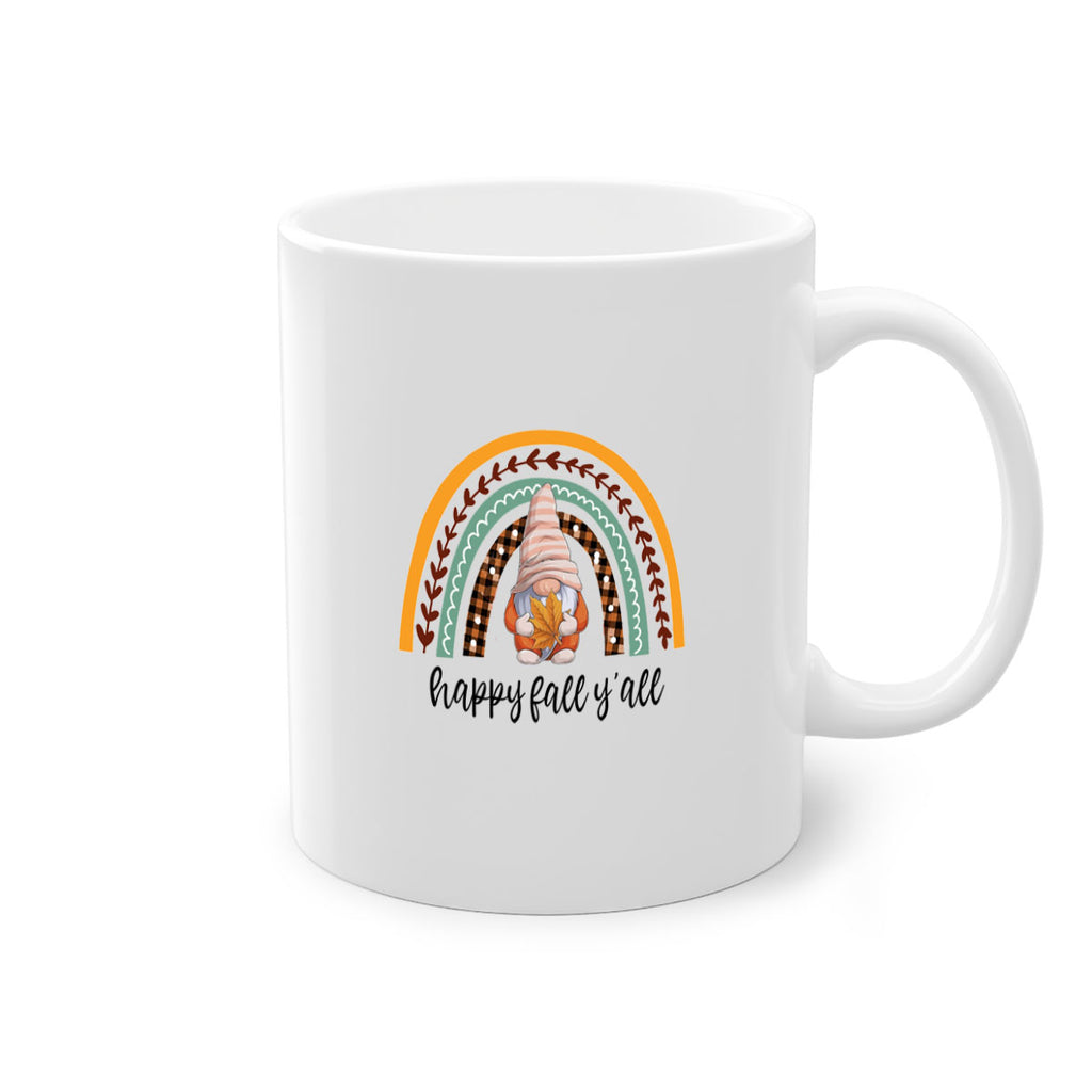 HappyFallYallGnomeRainbow 255#- fall-Mug / Coffee Cup