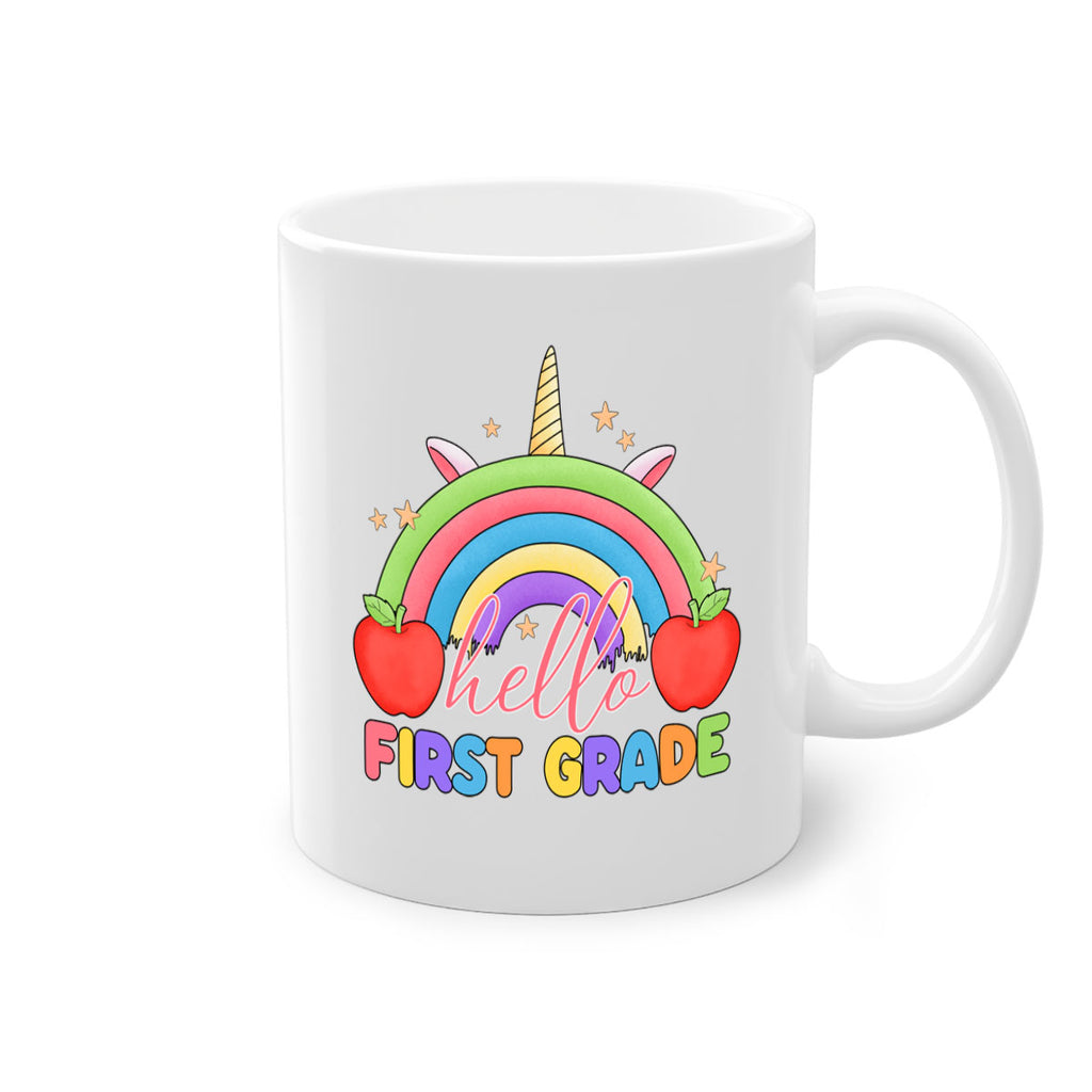 Hello 1st Grade Unicorn Rainbow 12#- First Grade-Mug / Coffee Cup