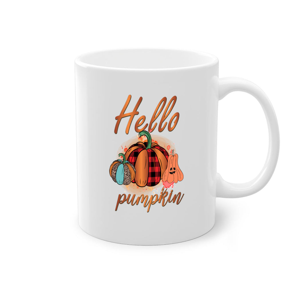 Hello Pumpkin 284#- fall-Mug / Coffee Cup