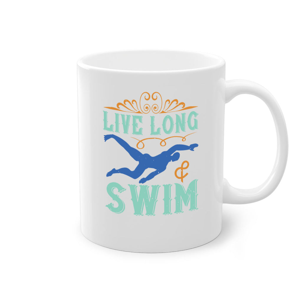 Live long swim 835#- swimming-Mug / Coffee Cup