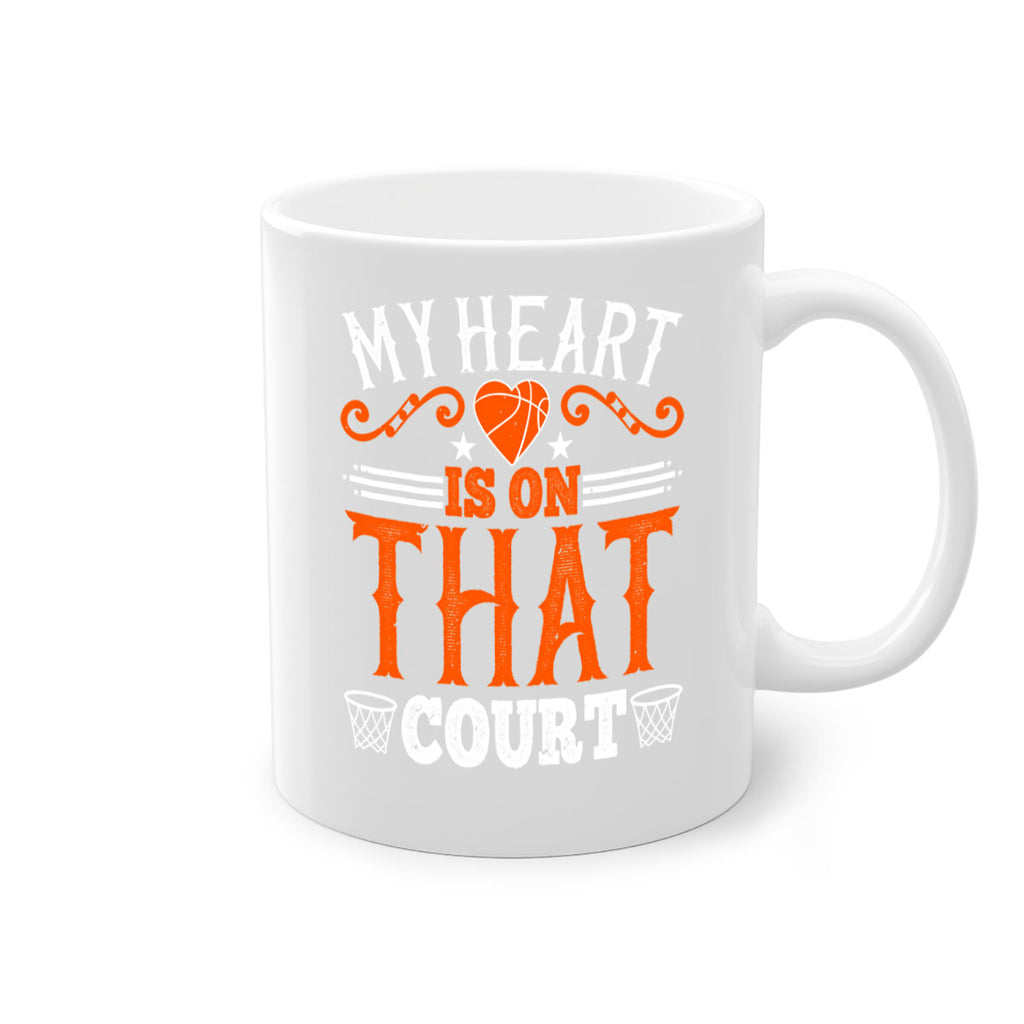 My heart is on that court 1827#- basketball-Mug / Coffee Cup