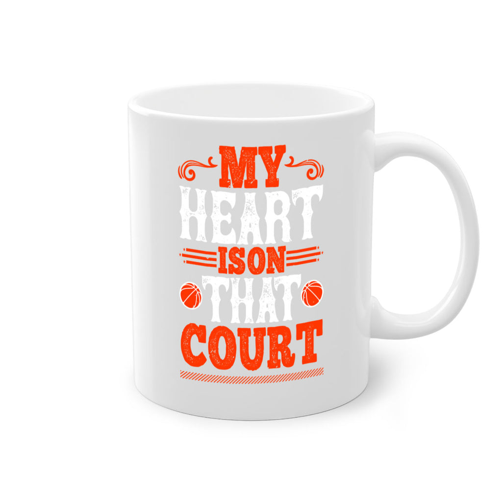 My heart is on that court 644#- basketball-Mug / Coffee Cup