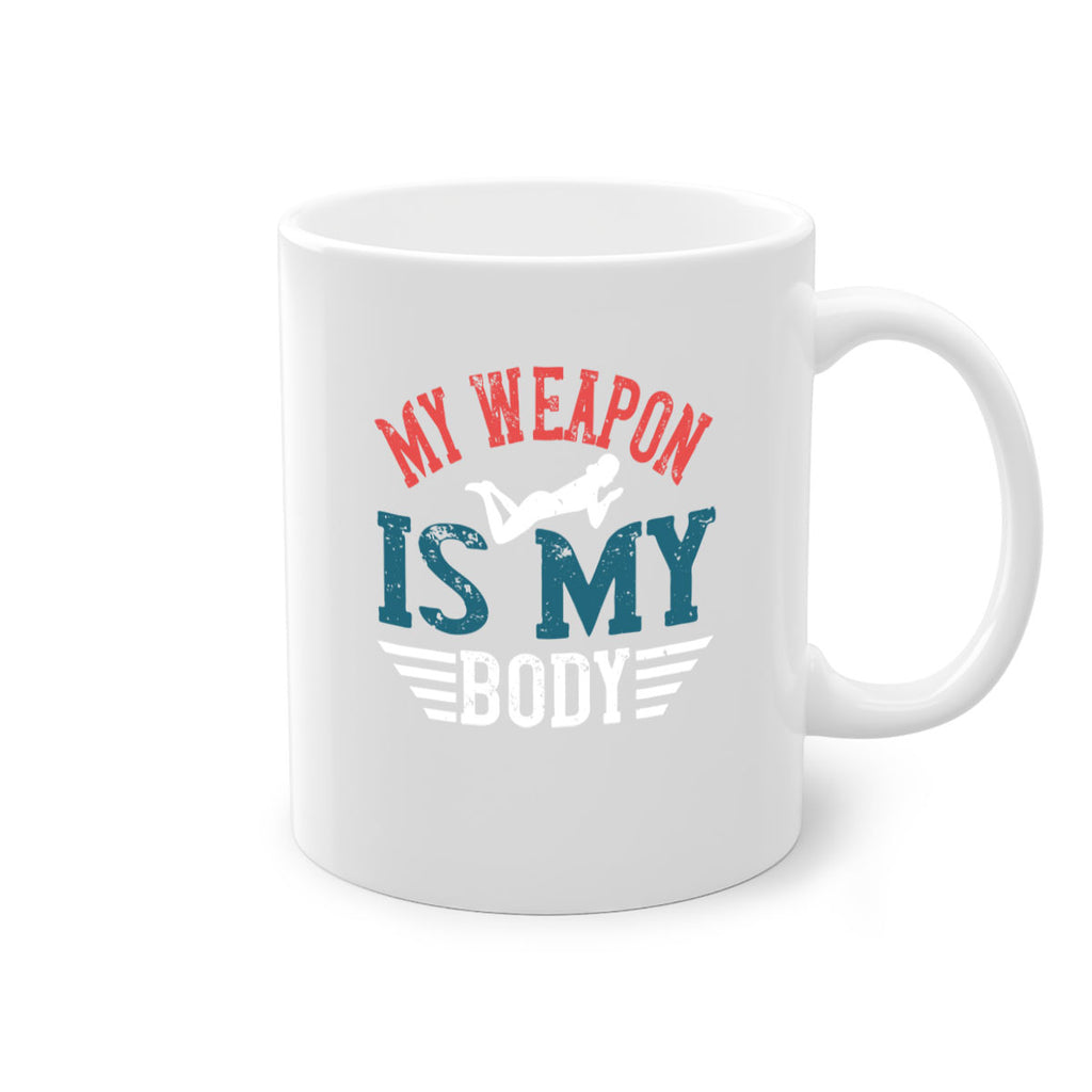 My weapon is my body 626#- swimming-Mug / Coffee Cup