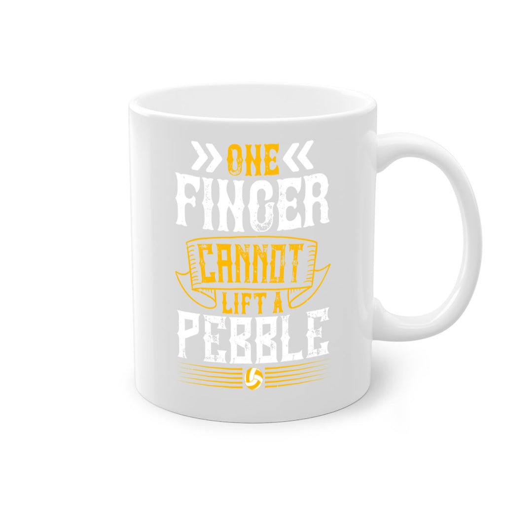 One finger cannot lift a pebble Style 611#- volleyball-Mug / Coffee Cup