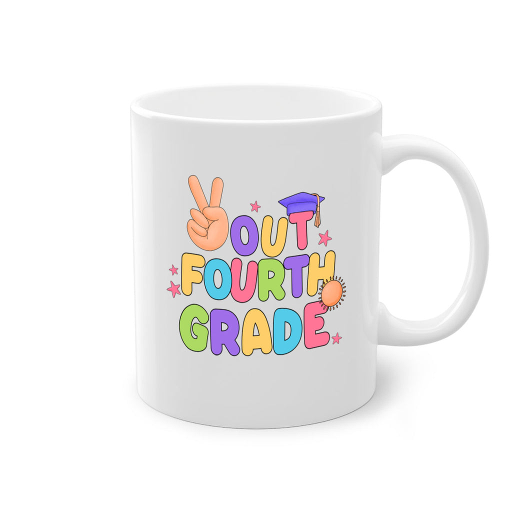 Peace Out 4th Grade Peace 19#- 4th grade-Mug / Coffee Cup