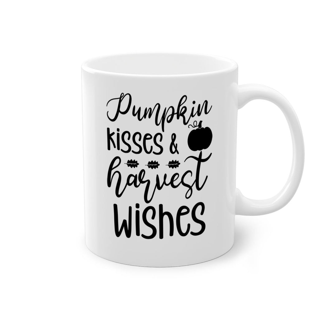 Pumpkin Kisses Harvest Wishes 525#- fall-Mug / Coffee Cup