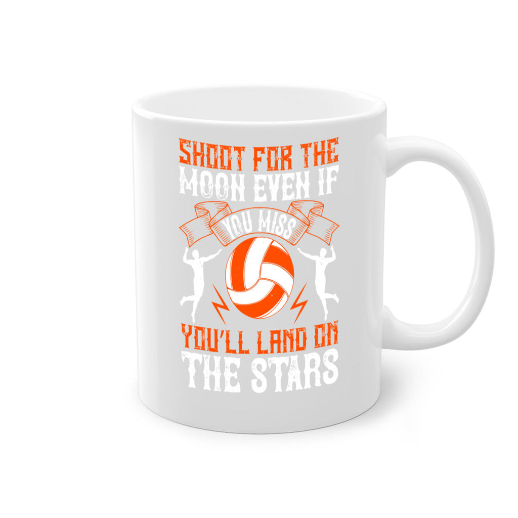 Shoot for the moon even if you miss you’ll land on the stars Style 544#- volleyball-Mug / Coffee Cup