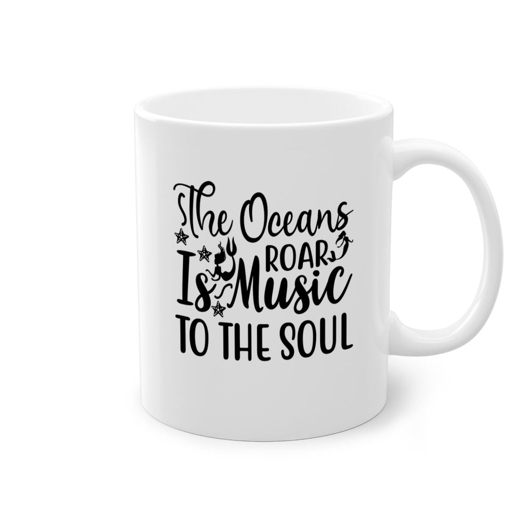 THE OCEANS ROAR IS MUSIC 632#- mermaid-Mug / Coffee Cup