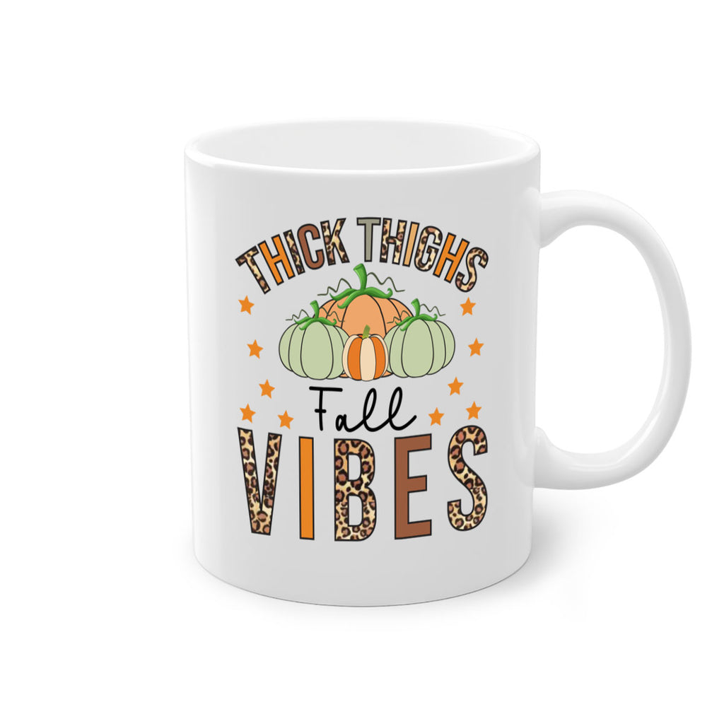 Thick Thighs Fall vibes 614#- fall-Mug / Coffee Cup