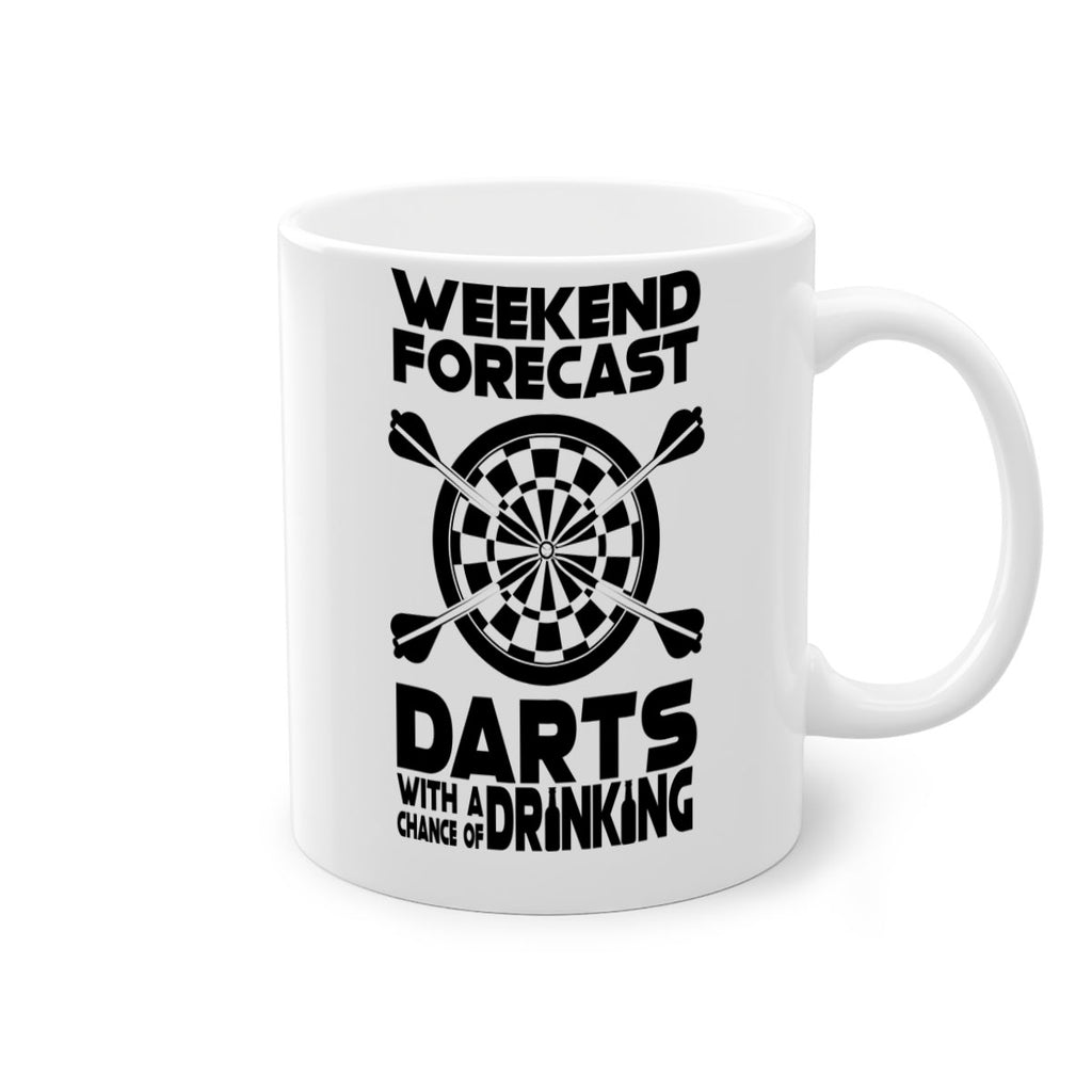 Weekend forecast Darts with a chance of drinking 110#- darts-Mug / Coffee Cup