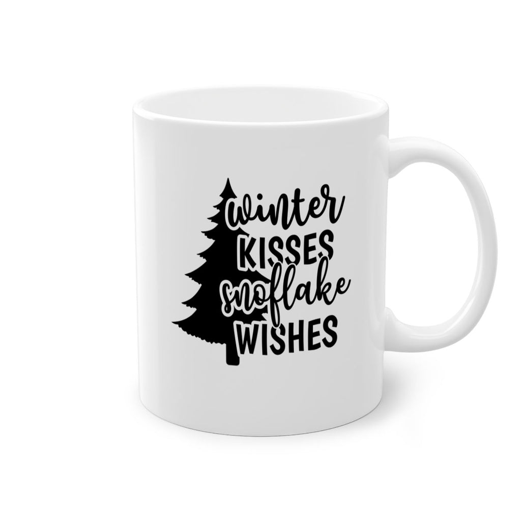 Winter Kisses Snoflake Wishes518#- winter-Mug / Coffee Cup