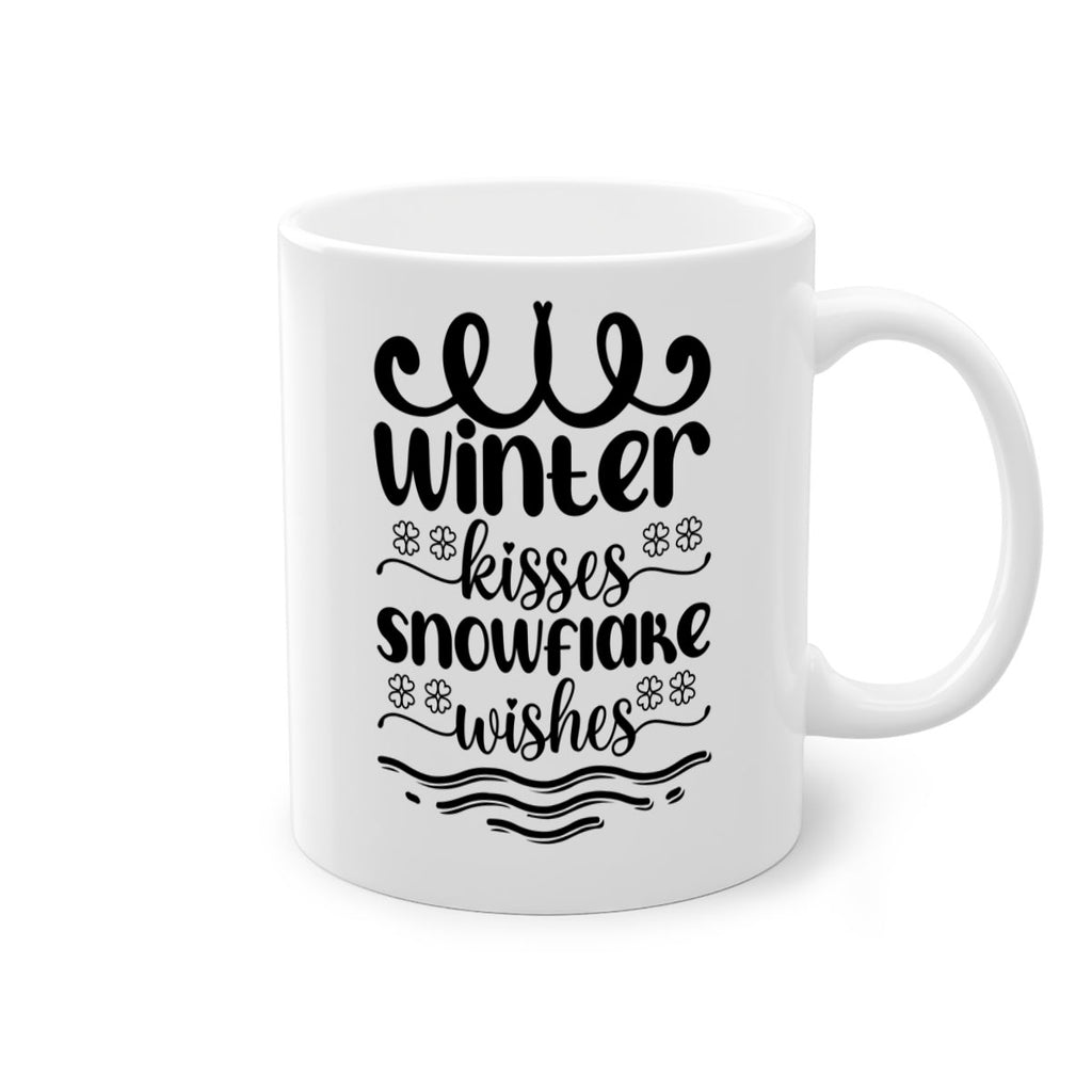 Winter Kisses Snowflake Wishes 562#- winter-Mug / Coffee Cup