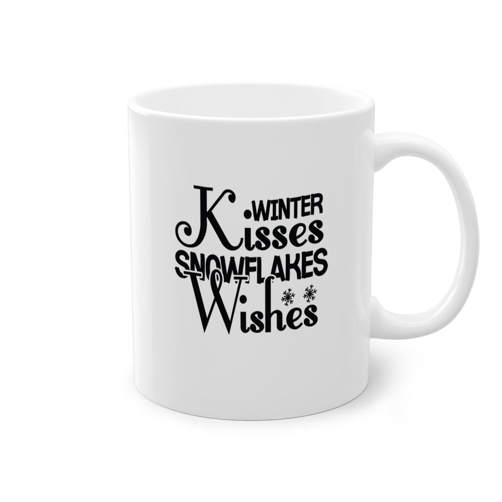 Winter Kisses Snowflakes Wishes 521#- winter-Mug / Coffee Cup