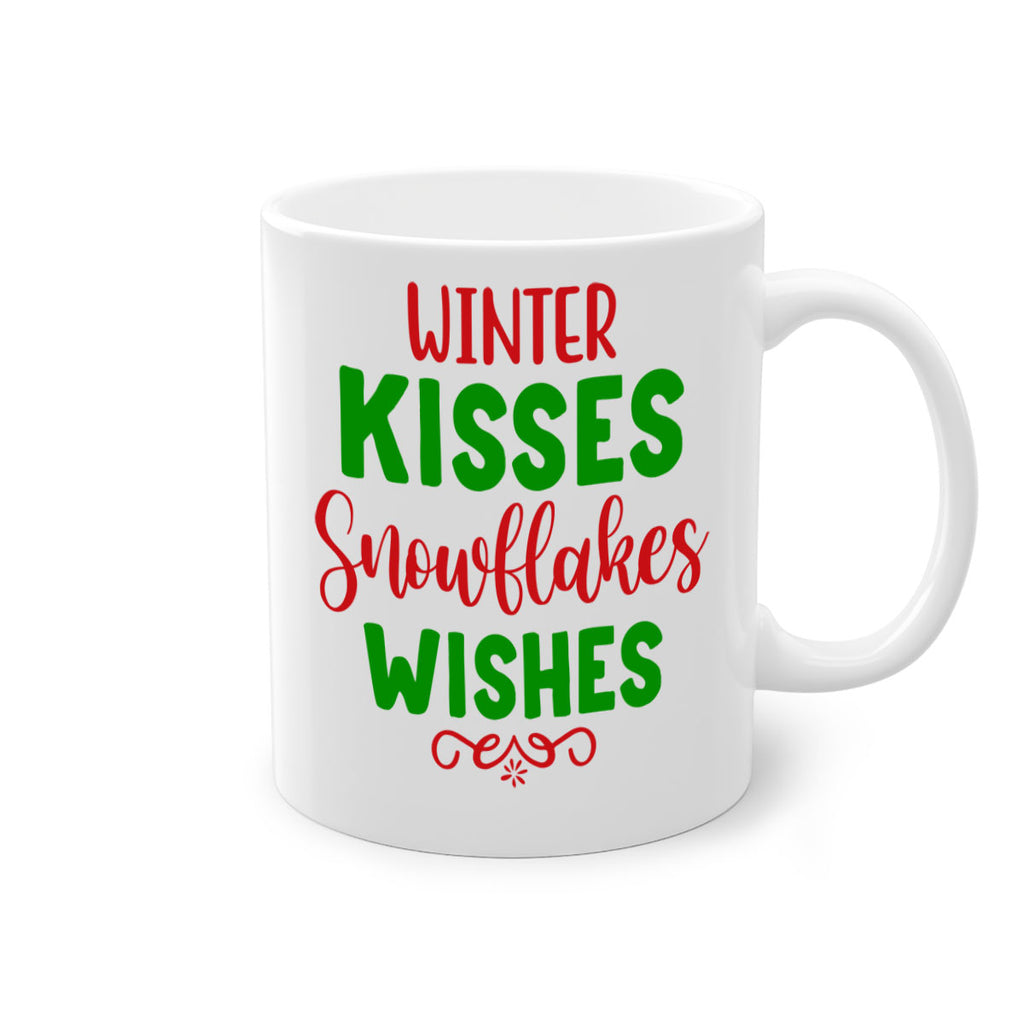 Winter Kisses Snowflakes Wishes 523#- winter-Mug / Coffee Cup