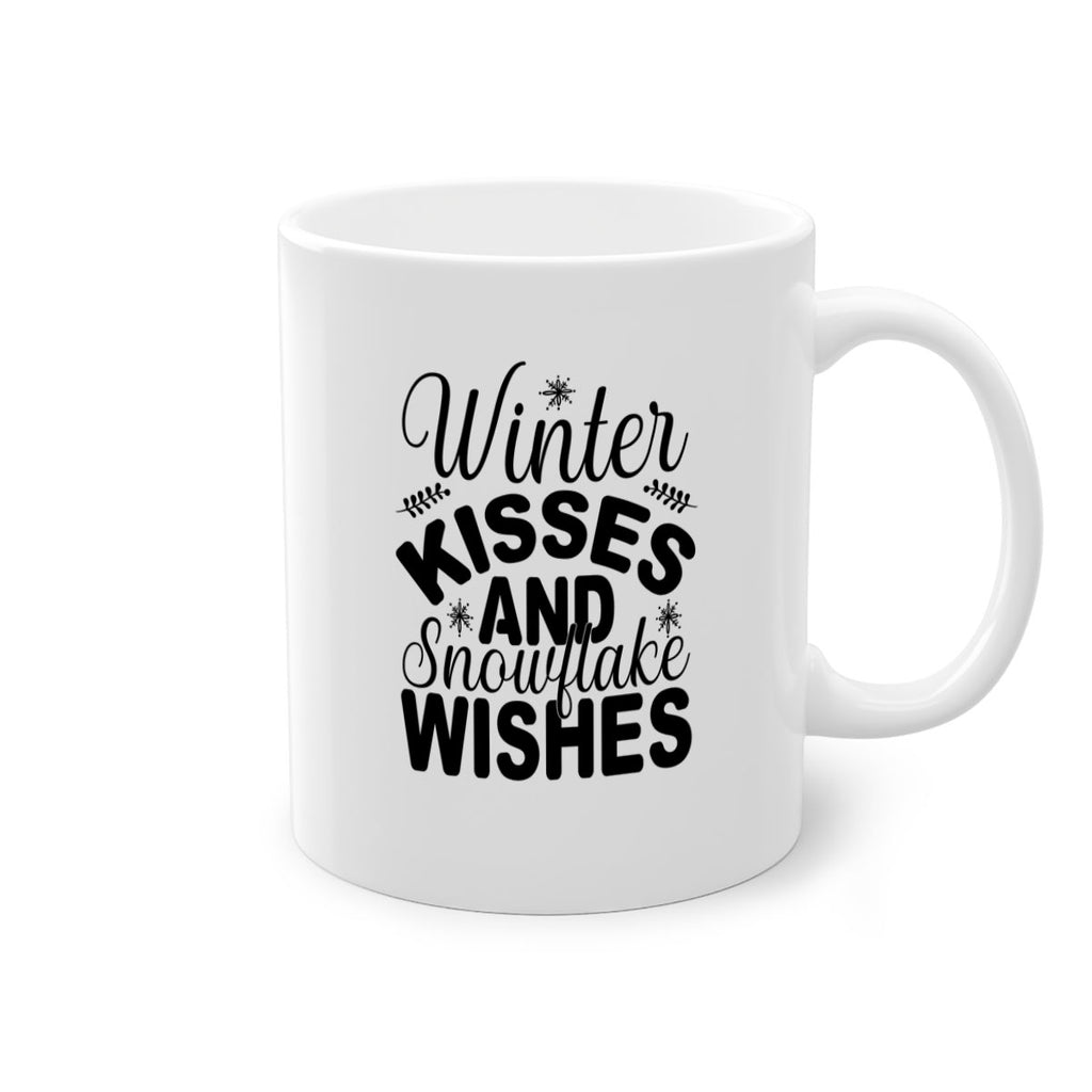 Winter Kisses and Snowflake Wishes 514#- winter-Mug / Coffee Cup