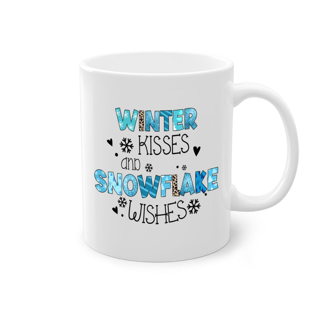 Winter kisses and snowflake wishes 571#- winter-Mug / Coffee Cup