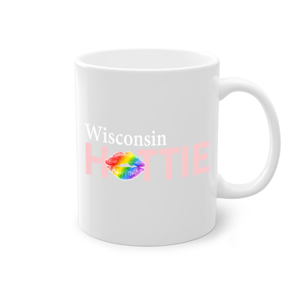 Wisconsin Hottie with rainbow lips 100#- Hottie Collection-Mug / Coffee Cup