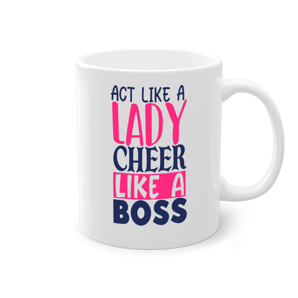 act like a lady cheer like a boss 1747#- cheer-Mug / Coffee Cup