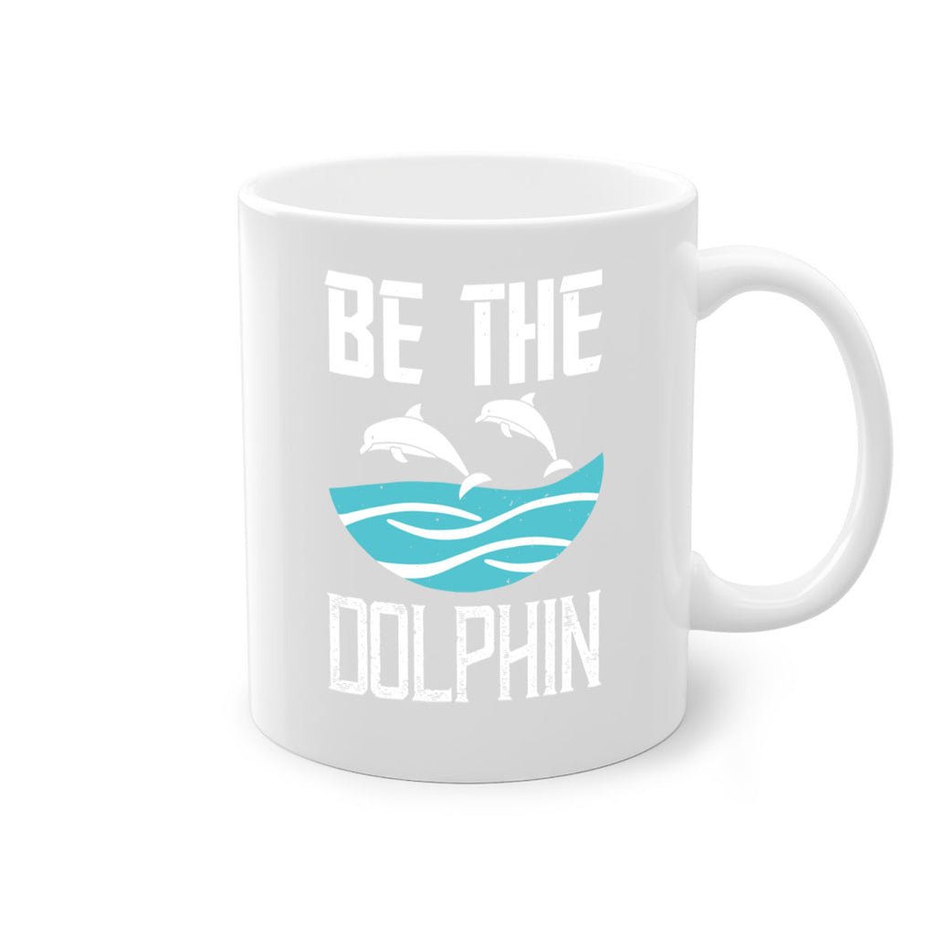 be the dolphin 1429#- swimming-Mug / Coffee Cup