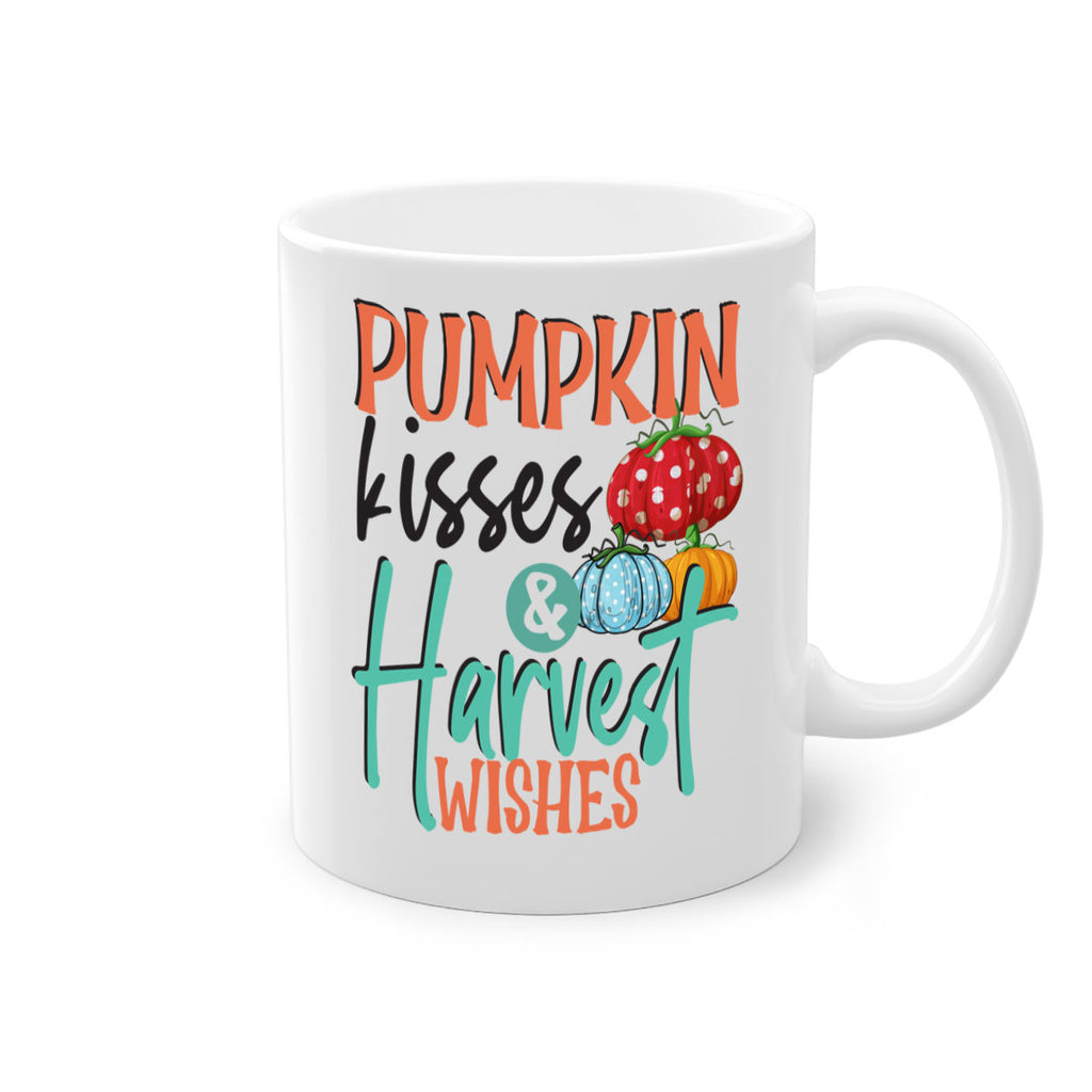 pumpkin kisses harvest wishes 526#- fall-Mug / Coffee Cup