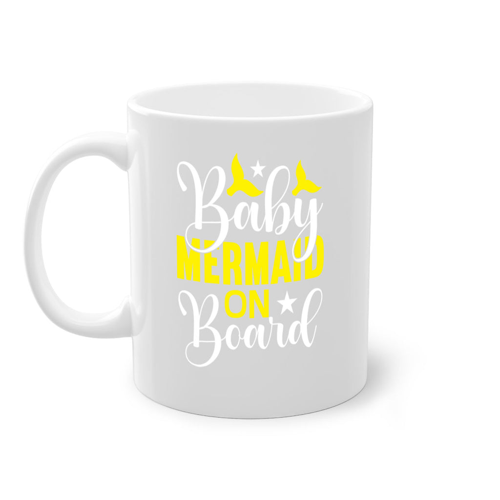 Baby Mermaid on Board 21#- mermaid-Mug / Coffee Cup