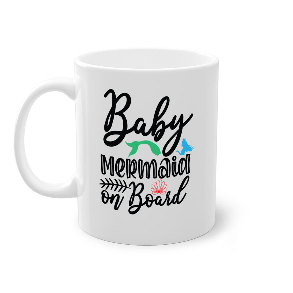 Baby Mermaid on Board 38#- mermaid-Mug / Coffee Cup